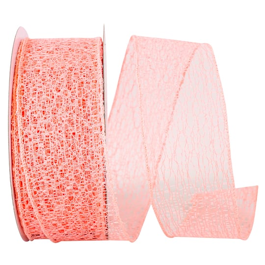 JAM Paper 2.5" x 25yd. Web Natural Wired Ribbon